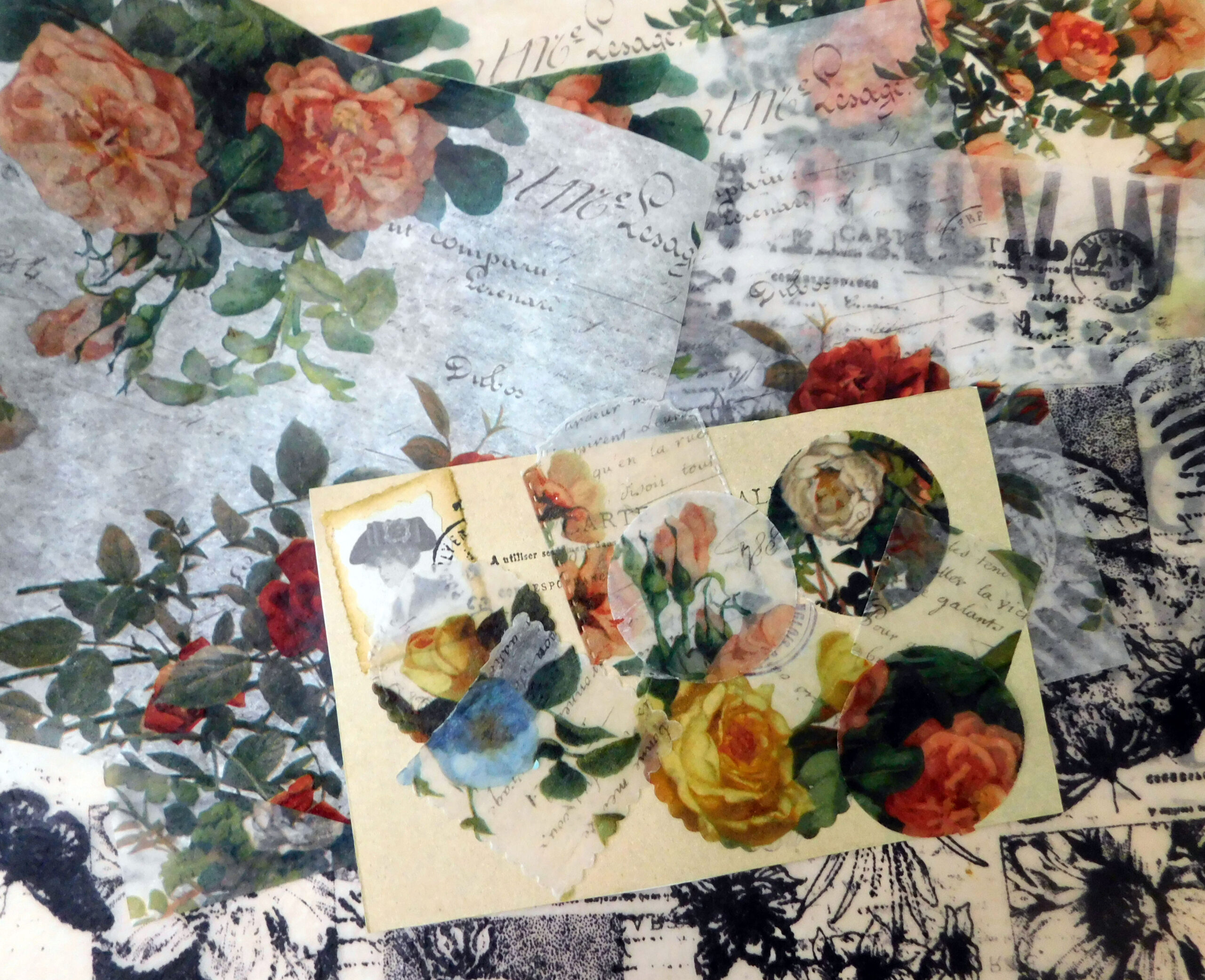 You are currently viewing Faux Transparent Stickers – Wax Vellum Tissue Paper