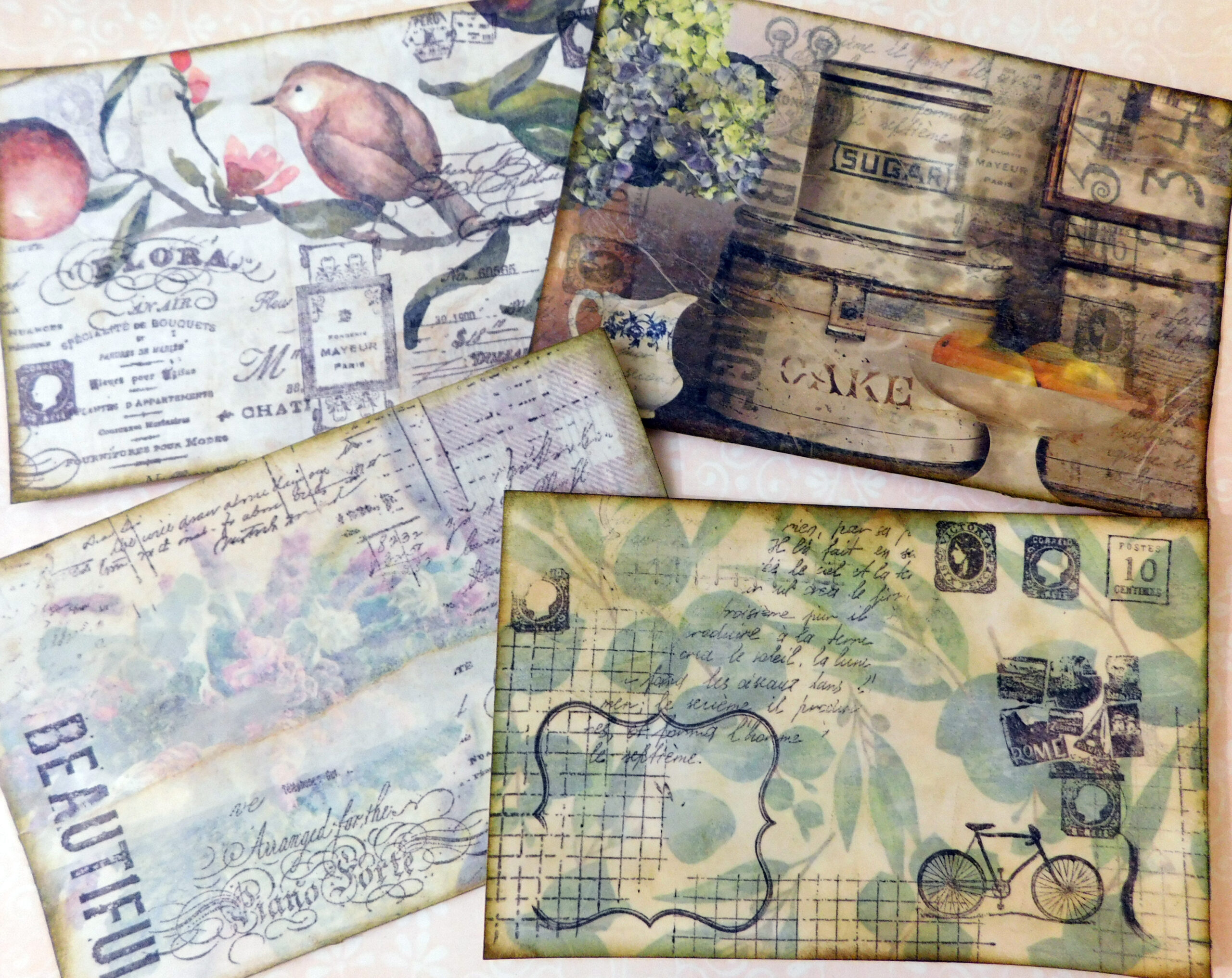 Vintage Scrapbook Paper Pack with Vellum Paper& Light Weight Paper